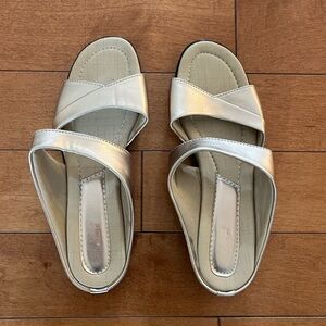 Rose Gold Leather Comfortable Sandals 7